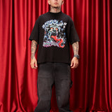 Camiseta Negra Oversize Crew  250 gramos