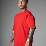 Camiseta 100% Algodón Peruano Rojo   Oversize 250 Gramos