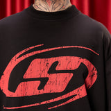Camiseta Negra Oversize Red  250 gramos