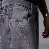 JEANS BAGGY CORTE DIAGONAL OSCURO