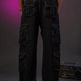 JEANS BAGGY FIT SAVAGE SUPER CARGO NEGRO 14426