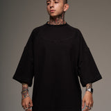 T shirt super oversize costuras  Negra  Savage 100% Algodón 350 gramos
