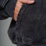 Nuevo Hoodie Distressed Acid wash Gris oscuro  400 gramos