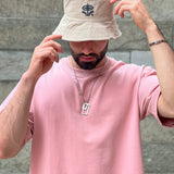 Bucket hat beige flor negra 14260