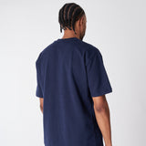 300 GRAMS 100% COTTON NAVY BLUE T-SHIRT 