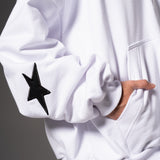 Double Zip Hoodie Boxy fit estrellas negras