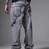 JEANS BAGGY CINTA  GRIS CLARO