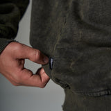 Nuevo Hoodie Distressed Acid wash Verde 400 gramos