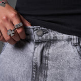 JEANS BAGGY CINTA  GRIS CLARO