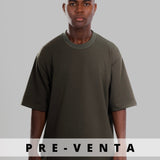 PRE VENTA CAMISETA VERDE MILITAR 14078 OVERSIZE