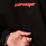 Hoodie Boxy fit Negro Savage drop 2026