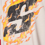 Camiseta Marfil Oversize Fire City Savage  250 gramos