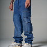 JEANS CARGO SAVAGE AZUL MEDIO 14495
