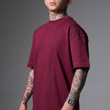 Camiseta 100% Algodón Peruano Vino tinto Oversize 250 Gramos