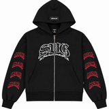 Hoodie Boxy fit Negro SVG