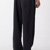 Sweet pant French terry Negro logo en Goma 14375