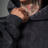 Nuevo Hoodie Distressed Acid wash Gris oscuro  400 gramos