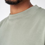 T-SHIRT 250 GRAMS, 100% GREENISH GREY COTTON