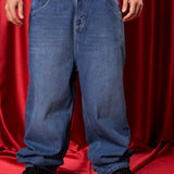 JEAN BAGGY  MID BLUE