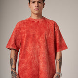 Basica Oversize Acid Wash Roja 14383