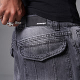 JEANS BAGGY 2 BOLSILLOS  1 CORTE GRIS CLARO