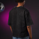 Boxy fit Acid Wash gris  oscuro