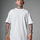 Camiseta 100% Algodón Peruano Blanco crema  Oversize 250 Gramos