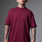 Camiseta 100% Algodón Peruano Vino tinto Oversize 250 Gramos