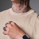 Camiseta 100% Algodón Peruano Camel Oversize 250 Gramos