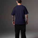 DARK BLUE OVERSIZED BASIC T-SHIRT 14209 SVG