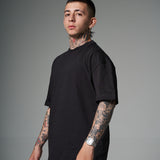 Camiseta 100% Algodón Peruano negra Oversize 250 Gramos