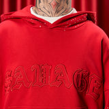 Pre venta Hoodie Boxy fit Red district + Pedreria