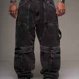 JEANS BAGGY FIT  CONTRASTE NEGRO 14425