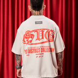 Camiseta Marfil Oversize Repping Bogota Savage  250 gramos