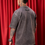 Oversize Acid Wash Negra Placa S Red district