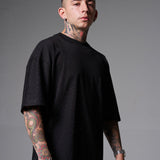 Pre venta T-shirt negra rhinestone  250 gramos oversize