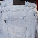 JEAN BAGGY ICE BLUE SAVAGE RED DISTRICT