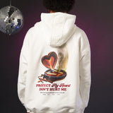 Hoodie 80s Protect  my heart 14438 400 GRAMOS