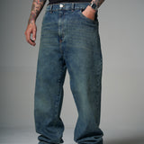JEANS STRAIGTH SAVAGE AZUL Y CAFÉ  14496