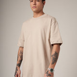 250 GRAMS T-SHIRT, 100% COTTON SAND