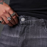 JEANS BAGGY CINTA GRIS OSCURO