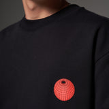 T shirt hyper red world negra  300 gramos