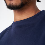 300 GRAMS 100% COTTON NAVY BLUE T-SHIRT 