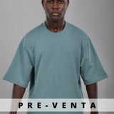 PRE VENTA CAMISETA GRIS VERDOSO 14083 OVERSIZE BASICA SVG