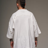 T shirt super oversize costuras  Marfil  Savage 100% Algodón 350 gramos