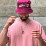 Burgundy Bucket Hat / White SVG 14262