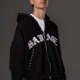 Double Zip Hoodie Boxy fit Perlas Rojas 14651