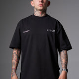 T shirt negra savage company rosa  250 gramos