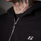 Double Zip Hoodie Boxy fit  Blue stars