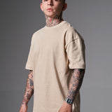 Camiseta 100% Algodón Peruano Camel Oversize 250 Gramos